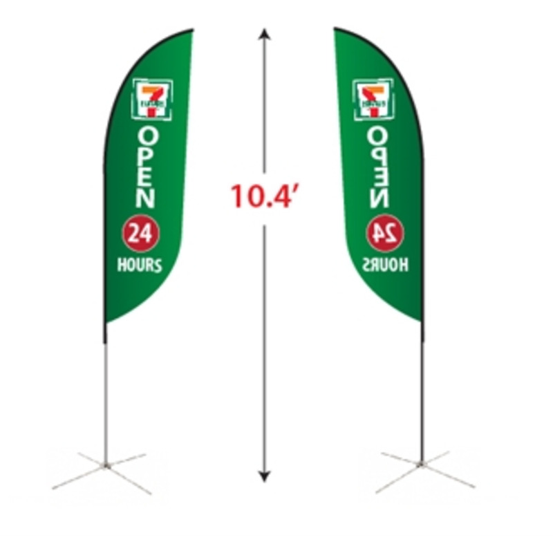 10ft 1 Sided Feather Flag