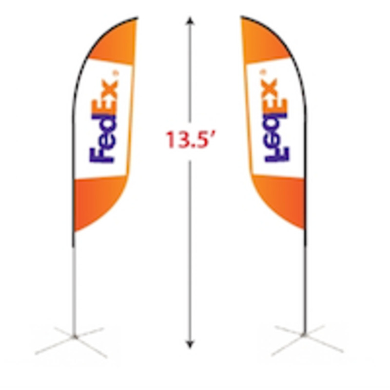 13ft 1 Sided Feather Flag
