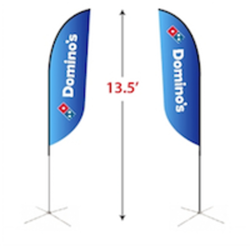 13ft 2 Sided Feather Flag