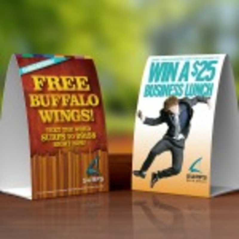 2-Panel Table Tents - Eye-Catching Promotional Displays