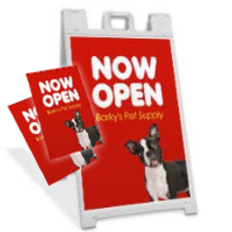 A Frame Sign with 2-Sided Vinyl - Double-Sided Outdoor Display