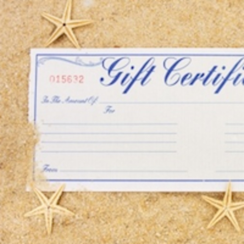 Numbered 1 Sided Gift Certificate