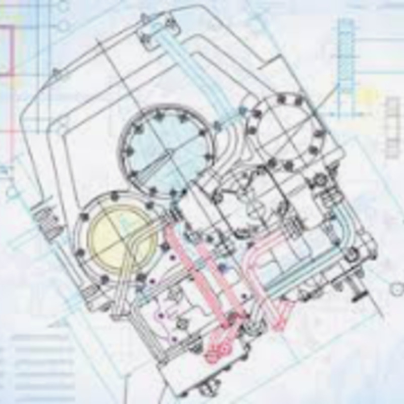 High-quality mechanical drawing printed for engineering and construction use