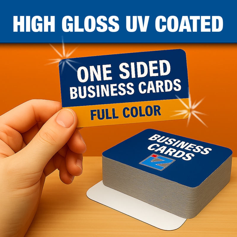 UV Gloss 1-Sided Business Cards - Bold & Professional