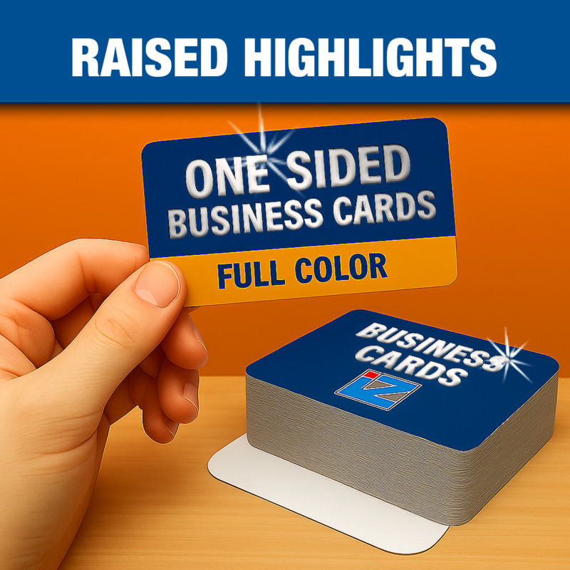 250 Raised UV Cards - 2 Sided Texture & Shine
