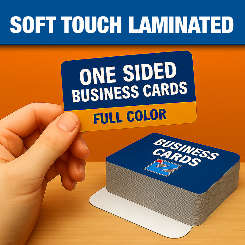 Soft Touch Coated 1-Sided Business Cards - Bold & Professional