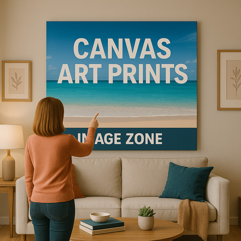 Colorful canvas wall art with high-resolution printed image