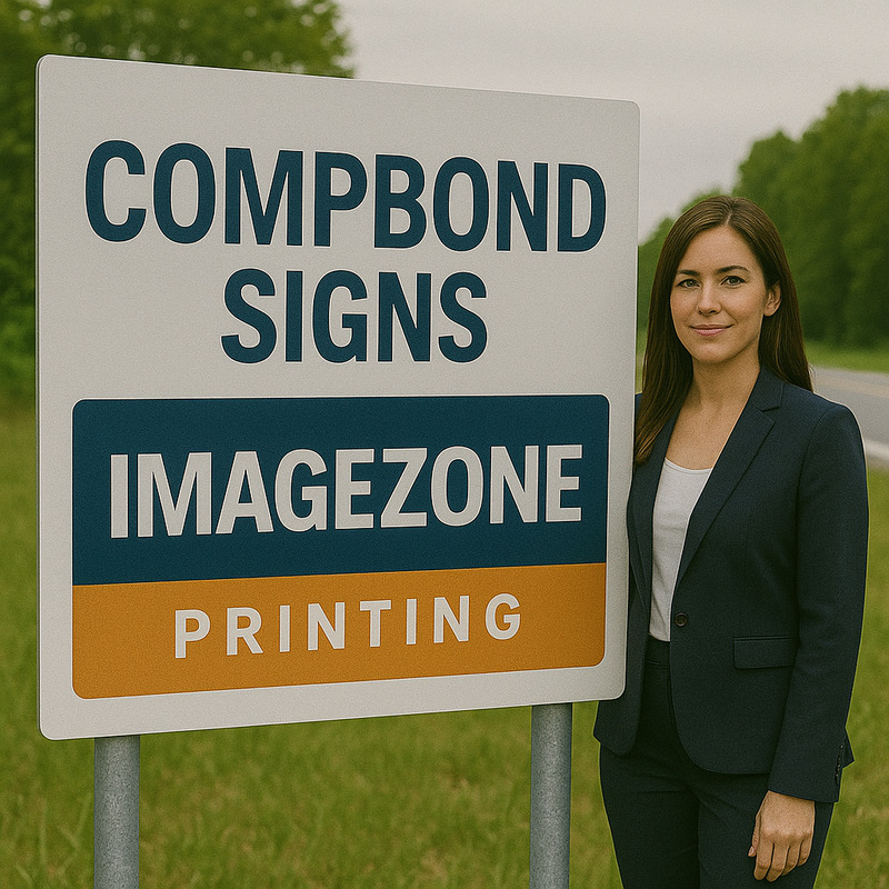 Custom CompBond aluminum composite sign with full-color UV-resistant graphics