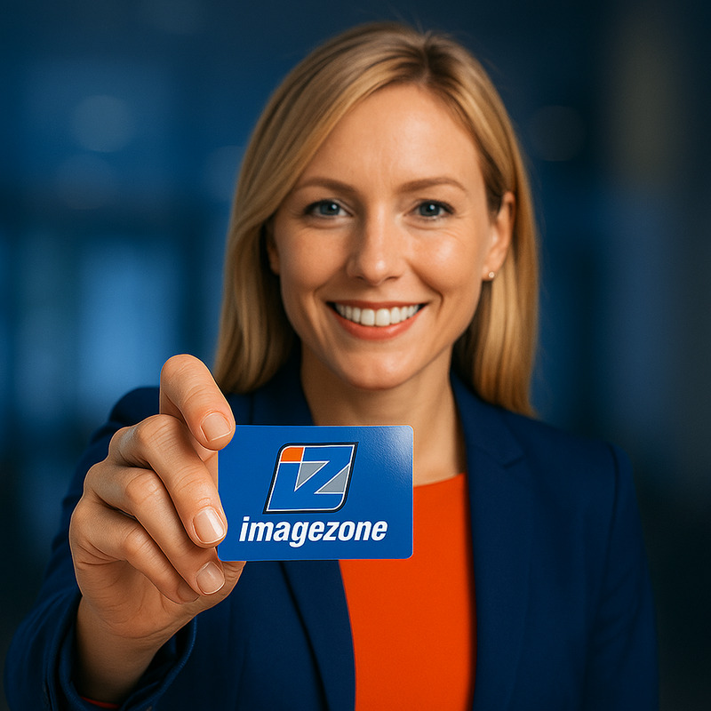 Custom business cards with modern design layout and sharp print finish