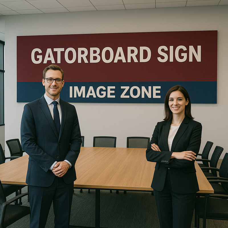 High-density gatorboard sign used for retail or event display