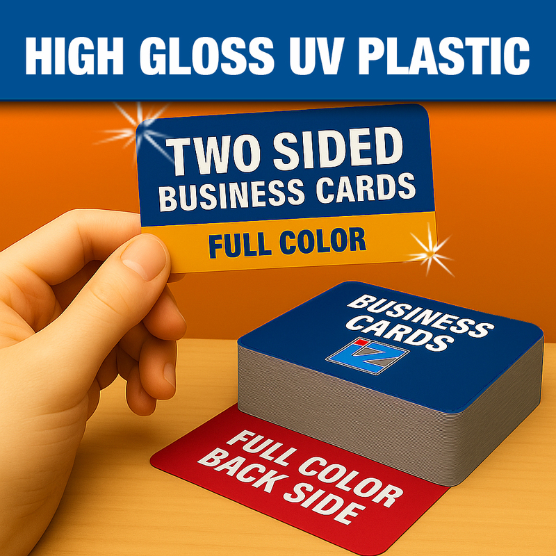 Double-Sided Plastic Cards - Durable & Professional