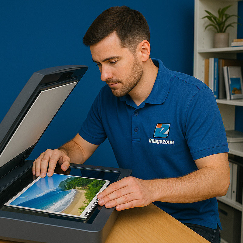 High-resolution photo scanning of vintage photographs for digital restoration