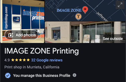 IMAGE ZONE Yelp Reviews