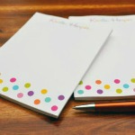Custom notepads with printed logo and lined paper