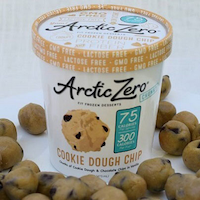 Ice cream pint tubs with custom printed labels and branding